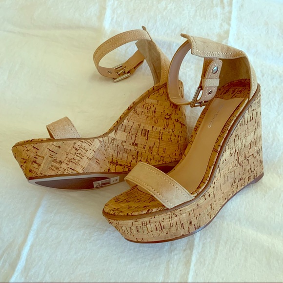 🌸🌺Tony Bianca Cork Wedge Sandals🌺🌸 - Picture 1 of 3